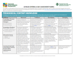 pedological content knowledge rubric